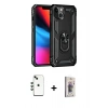 MARSİLYAN™- iPhone 14 Kılıf Ahenk Klasik Koleksiyonu - Siyah Bilvis 3D Cam Ekran Koruyucu + Shine Kamera Lens - YL