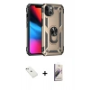MARSİLYAN™- iPhone 14 Kılıf Ahenk Klasik Koleksiyonu - Siyah Bilvis 3D Mat Cam Ekran Koruyucu + Diamond Kamera Lens - YL