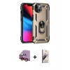MARSİLYAN™- iPhone 14 Kılıf Ahenk Klasik Koleksiyonu - Siyah Bilvis 3D Mat Cam Ekran Koruyucu + Raze Metal Kamera Lens - KI