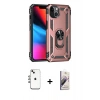 MARSİLYAN™- iPhone 14 Kılıf Ahenk Klasik Koleksiyonu - Siyah Bilvis 3D Mat Cam Ekran Koruyucu + Shine Kamera Lens - GI