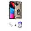 MARSİLYAN™- iPhone 14 Kılıf Ahenk Klasik Koleksiyonu - Siyah Bilvis 5in1 3D Magic Cam Ekran Koruyucu + Diamond Kamera Lens - KI