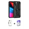 MARSİLYAN™- iPhone 14 Kılıf Ahenk Klasik Koleksiyonu - Siyah Bilvis 5in1 3D Magic Cam Ekran Koruyucu + Gümüş Shine Kamera Lens