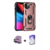 MARSİLYAN™- iPhone 14 Kılıf Ahenk Klasik Koleksiyonu - Siyah Bilvis 5in1 3D Magic Cam Ekran Koruyucu + Raze Metal Kamera Lens - GS