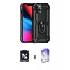 MARSİLYAN™- iPhone 14 Kılıf Ahenk Klasik Koleksiyonu - Siyah Bilvis 5in1 3D Magic Cam Ekran Koruyucu + PVD Metal Kamera Lens - SH