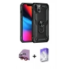 MARSİLYAN™- iPhone 14 Kılıf Ahenk Klasik Koleksiyonu - Siyah Bilvis 5in1 3D Magic Cam Ekran Koruyucu + Raze Metal Kamera Lens - KI