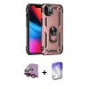 MARSİLYAN™- iPhone 14 Kılıf Ahenk Klasik Koleksiyonu - Siyah Bilvis 5in1 3D Magic Cam Ekran Koruyucu + Raze Metal Kamera Lens - KI