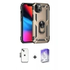 MARSİLYAN™- iPhone 14 Kılıf Ahenk Klasik Koleksiyonu - Siyah Bilvis 5in1 3D Magic Cam Ekran Koruyucu + Shine Kamera Lens - SH
