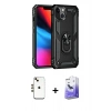 MARSİLYAN™- iPhone 14 Kılıf Ahenk Klasik Koleksiyonu - Siyah Bilvis 5in1 5D Magic Hayalet Cam Ekran Koruyucu + Shine Kamera Lens - GD