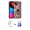 MARSİLYAN™- iPhone 14 Kılıf Ahenk Klasik Koleksiyonu - Siyah Bilvis 5in1 5D Magic Hayalet Cam Ekran Koruyucu + Shine Kamera Lens - GS