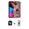MARSİLYAN™- iPhone 14 Kılıf Ahenk Klasik Koleksiyonu - Siyah Bilvis Hayalet Cam Ekran Koruyucu + PVD Metal Kamera Lens - MI