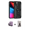 MARSİLYAN™- iPhone 14 Kılıf Ahenk Klasik Koleksiyonu - Siyah Bilvis Hayalet Cam Ekran Koruyucu + Raze Metal Kamera Lens - SH