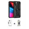MARSİLYAN™- iPhone 14 Kılıf Ahenk Klasik Koleksiyonu - Siyah Bilvis Hayalet Cam Ekran Koruyucu + Shine Kamera Lens - SH