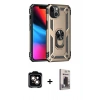 MARSİLYAN™- iPhone 14 Kılıf Ahenk Klasik Koleksiyonu - Siyah Bilvis Hayalet Cam Ekran Koruyucu + PVD Metal Kamera Lens - TU