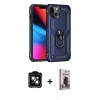MARSİLYAN™- iPhone 14 Kılıf Ahenk Klasik Koleksiyonu - Siyah Bilvis Hayalet Cam Ekran Koruyucu + PVD Metal Kamera Lens - TU