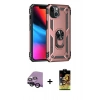 MARSİLYAN™- iPhone 14 Kılıf Ahenk Klasik Koleksiyonu - Siyah Buffer Cam Ekran Koruyucu + Raze Metal Kamera Lens - SH