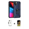 MARSİLYAN™- iPhone 14 Kılıf Ahenk Klasik Koleksiyonu - Siyah Buffer Cam Ekran Koruyucu + Shine Kamera Lens - SH