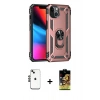 MARSİLYAN™- iPhone 14 Kılıf Ahenk Klasik Koleksiyonu - Siyah Buffer Cam Ekran Koruyucu + Shine Kamera Lens - SH