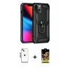 MARSİLYAN™- iPhone 14 Kılıf Ahenk Klasik Koleksiyonu - Siyah Buffer Cam Ekran Koruyucu + Shine Kamera Lens - GS