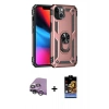 MARSİLYAN™- iPhone 14 Kılıf Ahenk Klasik Koleksiyonu - Siyah Buffer Hayalet Cam Ekran Koruyucu + Raze Metal Kamera Lens - GS