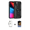 MARSİLYAN™- iPhone 14 Kılıf Ahenk Klasik Koleksiyonu - Siyah Buffer Hayalet Cam Ekran Koruyucu + Shine Kamera Lens - GS