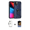 MARSİLYAN™- iPhone 14 Kılıf Ahenk Klasik Koleksiyonu - Siyah Buffer Hayalet Cam Ekran Koruyucu + Shine Kamera Lens - SH