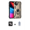 MARSİLYAN™- iPhone 14 Kılıf Ahenk Klasik Koleksiyonu - Siyah Joko Magic 5D Cam + PVD Metal Kamera Lens - PE