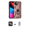 MARSİLYAN™- iPhone 14 Kılıf Ahenk Klasik Koleksiyonu - Siyah Joko Magic 5D Cam + PVD Metal Kamera Lens - PE