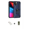 MARSİLYAN™- iPhone 14 Kılıf Ahenk Klasik Koleksiyonu - Siyah Joko Magic 5D Hayalet Cam + Diamond Kamera Lens - KI