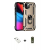 MARSİLYAN™- iPhone 14 Kılıf Ahenk Klasik Koleksiyonu - Siyah Joko Magic 5D Hayalet Cam + Diamond Kamera Lens - YL