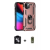 MARSİLYAN™- iPhone 14 Kılıf Ahenk Klasik Koleksiyonu - Siyah Joko Magic 5D Hayalet Cam + PVD Metal Kamera Lens - MI