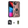 MARSİLYAN™- iPhone 14 Kılıf Ahenk Klasik Koleksiyonu - Siyah Joko Magic 5D Hayalet Cam + PVD Metal Kamera Lens - YL