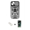 MARSİLYAN™- iPhone 14 Kılıf Ahenk Klasik - Şeffaf 360 Full Body Arka Koruyucu + Diamond Kamera Lens - KI