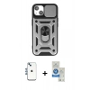 MARSİLYAN™- iPhone 14 Kılıf Ahenk Klasik - Şeffaf Royal Nano Ekran Koruyucu + Shine Kamera Lens - MI
