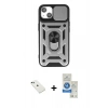 MARSİLYAN™- iPhone 14 Kılıf Ahenk Klasik - Şeffaf Royal Nano Ekran Koruyucu + Diamond Kamera Lens - YL
