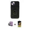 MARSİLYAN™- iPhone 14 Kılıf Ahenk Klasik - Siyah Buffer Cam Ekran Koruyucu + Raze Metal Kamera Lens - GS