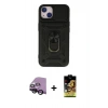 MARSİLYAN™- iPhone 14 Kılıf Ahenk Klasik - Siyah Buffer Cam Ekran Koruyucu + Raze Metal Kamera Lens - SH