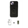 MARSİLYAN™- iPhone 14 Kılıf Ahenk Klasik - Siyah Joko Magic 5D Hayalet Cam + Shine Kamera Lens - GS