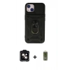 MARSİLYAN™- iPhone 14 Kılıf Ahenk Klasik - Siyah Joko Magic 5D Hayalet Cam + PVD Metal Kamera Lens - TU