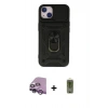 MARSİLYAN™- iPhone 14 Kılıf Ahenk Klasik - Siyah Joko Magic 5D Hayalet Cam + Raze Metal Kamera Lens - MR