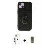 MARSİLYAN™- iPhone 14 Kılıf Ahenk Klasik - Siyah Joko Magic 5D Hayalet Cam + Shine Kamera Lens - KI