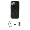 MARSİLYAN™- iPhone 14 Kılıf Ahenk Klasik - Siyah Joko Magic 5D Hayalet Cam + Shine Kamera Lens - SH