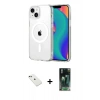 MARSİLYAN™- iPhone 14 Kılıf Ahenk Minimal Serisi - Şeffaf 360 Full Body Arka Koruyucu + Diamond Kamera Lens - YL