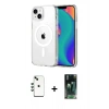 MARSİLYAN™- iPhone 14 Kılıf Ahenk Minimal Serisi - Şeffaf 360 Full Body Arka Koruyucu + Shine Kamera Lens - YL