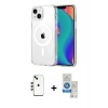 MARSİLYAN™- iPhone 14 Kılıf Ahenk Minimal Serisi - Şeffaf Royal Nano Ekran Koruyucu + Shine Kamera Lens - YL