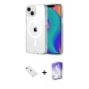 MARSİLYAN™- iPhone 14 Kılıf Ahenk Minimal Serisi - Siyah Bilvis 5in1 3D Magic Cam Ekran Koruyucu + Diamond Kamera Lens - KI