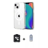 MARSİLYAN™- iPhone 14 Kılıf Ahenk Minimal Serisi - Siyah Joko Magic 5D Cam + PVD Metal Kamera Lens - YL