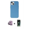 MARSİLYAN™- iPhone 14 Kılıf Ahenk Serisi - Şeffaf 360 Full Body Arka Koruyucu + Raze Metal Kamera Lens - MR