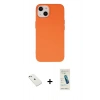 MARSİLYAN™- iPhone 14 Kılıf Ahenk Serisi - Şeffaf Pasifik Cam Ekran Koruyucu + Diamond Kamera Lens - SABE