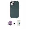 MARSİLYAN™- iPhone 14 Kılıf Ahenk Serisi - Şeffaf Pasifik Cam Ekran Koruyucu + Raze Metal Kamera Lens - GS