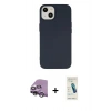 MARSİLYAN™- iPhone 14 Kılıf Ahenk Serisi - Şeffaf Pasifik Cam Ekran Koruyucu + Raze Metal Kamera Lens - GS
